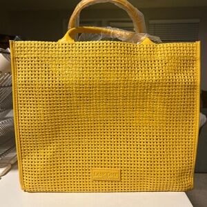 Lancome Sunny Yellow Woven Tote